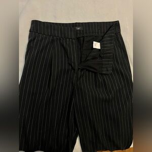 Express Black Pinstripe Cropped Pants